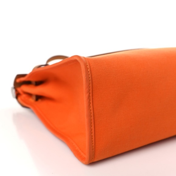 Hermes  Vache Hunter Toile Herbag Zip 31 PM Orange - Picture 7 of 13